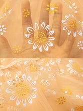 Load image into Gallery viewer, Yellow Daisy Puff Sleeve 1950S Vintage Maxi Dress