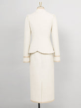 Load image into Gallery viewer, 2PS Apricot Tweed Top Jacket And Skirt 1960S Vintage Suit
