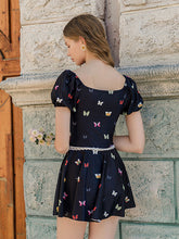 Load image into Gallery viewer, Butterfly Style V Neck Lace Vintage One Piece Swimwear Bathing Suit