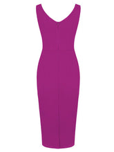 Load image into Gallery viewer, Solid Color Sweet Heart Collar 1950S Vintage Bodycon Dress