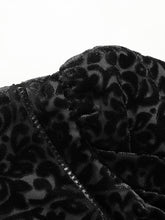 Load image into Gallery viewer, 2PS Black 1950S Vintage Mandarin Collar Classic Top And Black Pu Skirt Suit