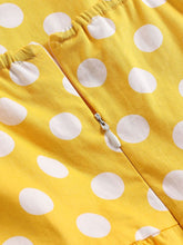 Load image into Gallery viewer, Yellow Polka Dots Vintage 1950S Dress With Pockets