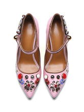 Load image into Gallery viewer, 9CM Luxury Poker Chunky Heels Retro Shoes