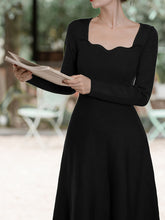 Load image into Gallery viewer, Dark Green The Marvelous Mrs.Maisel Same Style Long Sleeve Turtleneck Sweater Swing Dress