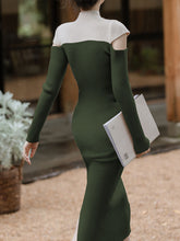 Load image into Gallery viewer, Long Sleeve Turtleneck Sweater Cut Out Bodycon Dress