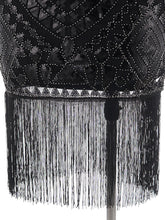 Load image into Gallery viewer, 1920S Short Sleeve Fringed Sequin Gatsby Flapper Dress