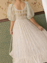 Load image into Gallery viewer, Apricot Puff Sleeve Lace Vintage 1950S Swing Victoria&#39;s Fairy Dress
