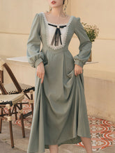 Load image into Gallery viewer, Light Green Long Sleeve Ruffles Evdwardian Revival Dress