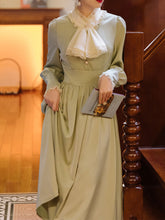 Load image into Gallery viewer, Light Green Ruffles Edwardian Revival Dress