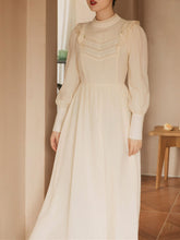 Load image into Gallery viewer, Apricot Lace Ruffles Edwardian Revival Dress