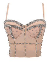 Load image into Gallery viewer, Sexy Handmade Rhinestones Corset Camisole Top