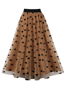 1950S  Polka Dots High Wasit Pleated Swing Vintage Skirt