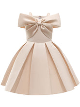 Load image into Gallery viewer, Kids Little Girls&#39; Dress Off Shoulder Bow Birthday Christening Dress