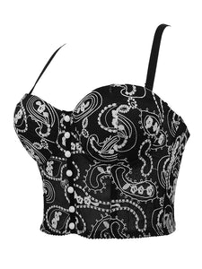 Embroidered Floral Corset Camisole Top