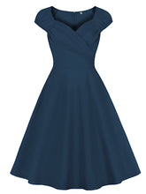 Load image into Gallery viewer, Red Sweet Heart Collar 1950S Swing Vintage Dress