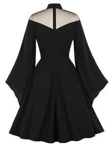 Halloween Semi-Sheer LongSleeve 1950S Vintage Dress