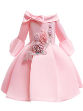 Load image into Gallery viewer, Kids Little Girls&#39; Dress Princess Pink Off Shoulder Birthday Christening Dress