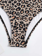 Load image into Gallery viewer, Gradient Leopard Print Strap One Piece With Bathing Suit Wrap Skirt