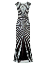 Load image into Gallery viewer, 1920S Sequin Gatsby Maxi Dress