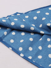 Load image into Gallery viewer, Blue And White Polka Dots Big Bow Swing Dress
