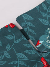 Load image into Gallery viewer, Blue Bird Print 1950S Vintage Swing Dress With Pockets