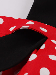 Minnie 1950s Polka Dot Bodycon Dress With Belt