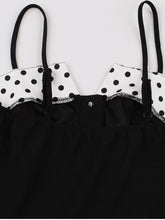 Load image into Gallery viewer, Black 1950s Polka Dot Bodycon Dress With Belt