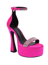 Load image into Gallery viewer, 14CM High Heel Fuchsia Piont Toe Platform Mary Jane Sandals