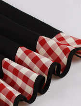 Load image into Gallery viewer, Red Plaid Cap Sleeve 1950S Vintage Swing Dress
