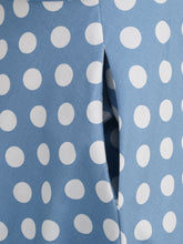 Load image into Gallery viewer, Green And White Polka Dots Pockets Vintage Halter 1950S Dress With Button