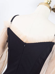 Ballet Cold Shoulder Vintage Little Black Dress