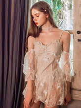 Load image into Gallery viewer, Sweet Lace Cold Shoulder Ruffles Swimsuit With Butterfly Vintage One Piece Swimwear