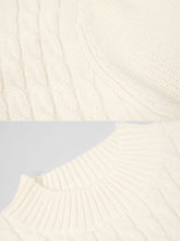 Load image into Gallery viewer, Sweet Apricot Crew Collar Long Sleeve Knitted Sweater Dress With Ruffles Hem
