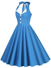 Load image into Gallery viewer, Klein Blue Vintage Halter Backless 1950S Vintage Dress