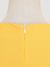 Load image into Gallery viewer, Yellow Cut Out Sleeveless 1950S Vinatge Dress With Pockets