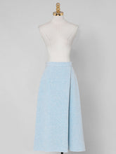 Load image into Gallery viewer, 2PS Lake Blue Long Sleeve Coat With Swing Skirt Suit