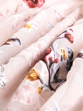 Load image into Gallery viewer, Floral Flocking Rose Chiffon Dress Long Sleeve Vintage Dress