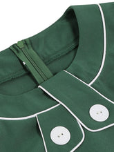 Load image into Gallery viewer, Dark Green Bowknot Collar 1950S Vintage Swing Dress