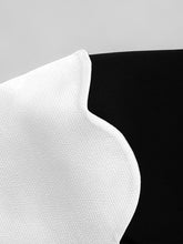 Load image into Gallery viewer, White Big Collar Puff Sleeve Little Black Dress Vintage Style The Queen&#39;s Gambit Similar Style 1960S Dress