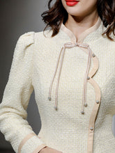 Load image into Gallery viewer, 2PS Apricot Tweed Top Jacket And Skirt 1960S Vintage Suit