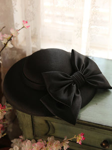 Big Sweet Bow Satin Vintage Audrey Hepburn Same Style 1950S Hat