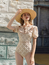 Load image into Gallery viewer, Sweet Lace Rose Fairy Vintage One Piece Swimwear
