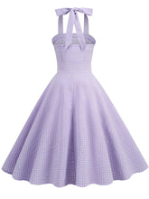 Load image into Gallery viewer, Lavender And White Plaid Vintage Halter Stellalou Same Style Easter 1950S Dress