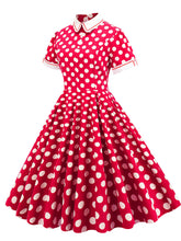Load image into Gallery viewer, Polka Dots Peter Pan Collar 1950S Dress With Pockets