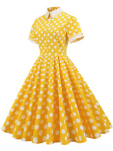 Load image into Gallery viewer, Polka Dots Peter Pan Collar 1950S Dress With Pockets