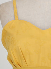 Load image into Gallery viewer, Yellow Butterfly Strap Sleeveless 1950S Vinatge Dress