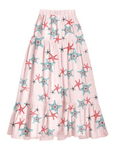 Load image into Gallery viewer, 2PS Starfish Print One Piece With Bathing Suit Swing Skirt
