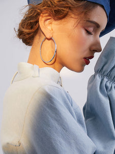 Circle Metal Hoop Fashion Earrings For Women