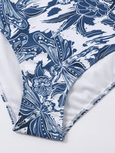 Load image into Gallery viewer, Floral Print Retro Style Strap One Piece With Bathing Suit Wrap Skirt