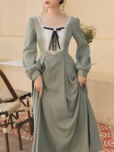 Load image into Gallery viewer, Light Green Long Sleeve Ruffles Evdwardian Revival Dress
